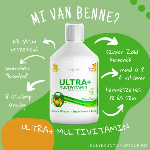 Swedish Nutra Ultra+  500 ml - folyékonyvitamin és nyomelem koncentrátum
