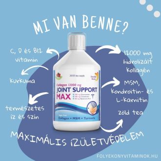   Swedish Nutra Cukormentes Joint Support Max 500 ml - folyékony ízületvédő kollagén, glükozamin, kondroitin, kurukuma és MSM